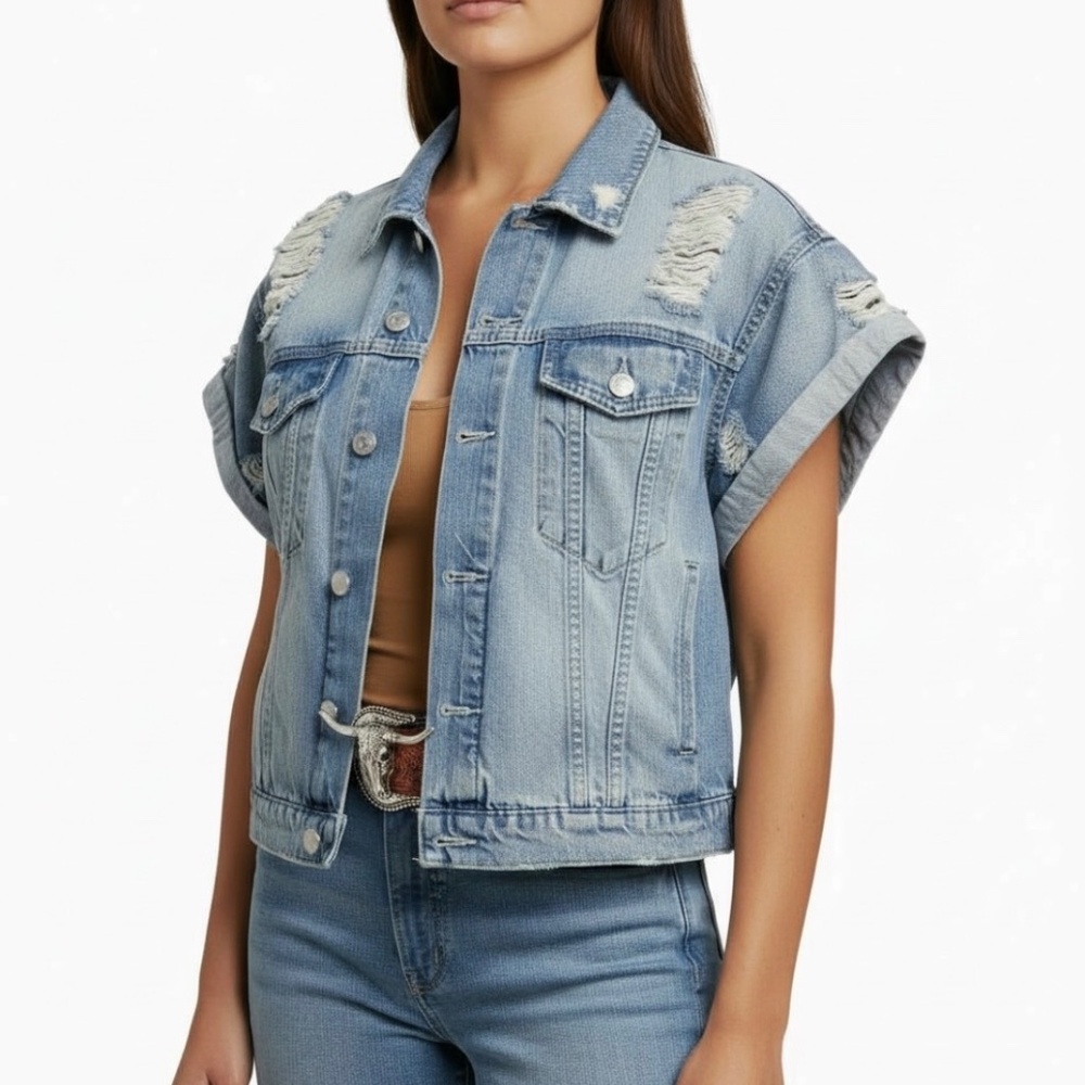 Black orchid denim jacket oversized seen on Beyoncé xs fits small too